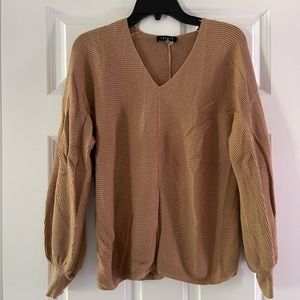 1STATE Camel Vneck Sweater